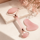Rolo Massageador Facial de Quartzo Rosa + Gua Sha Schuartz Beauty™