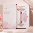 Rolo Massageador Facial de Quartzo Rosa + Gua Sha Schuartz Beauty™